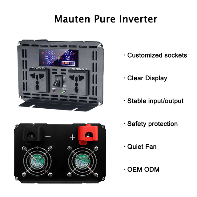 ピュアサイン波 インバーター 600W カーアダプター DC 12V/24V から 110V 220V 安全で安定したバッテリーコンバーター